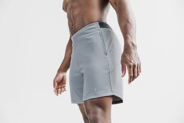 Nobull Lightweight 7" Men's Shorts Grey | Australia (AB7490)